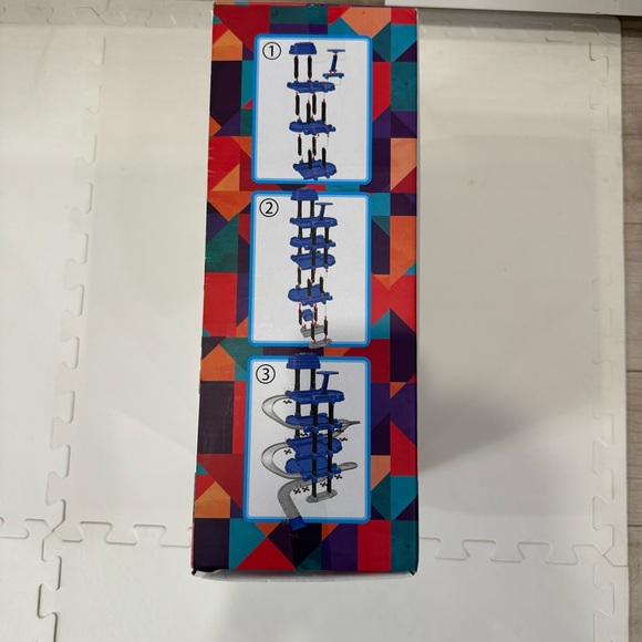 UNIH Kids Garage Toy Set, Toy Vehicle Garage for Toddlers. Blue / grey - Picture 5 of 8